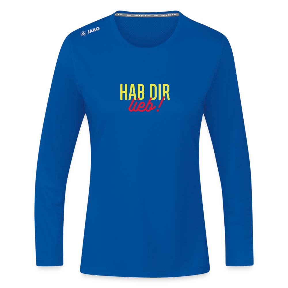 Hab Dir Lieb! - Frauen Sport Langarmshirt - Royalblau