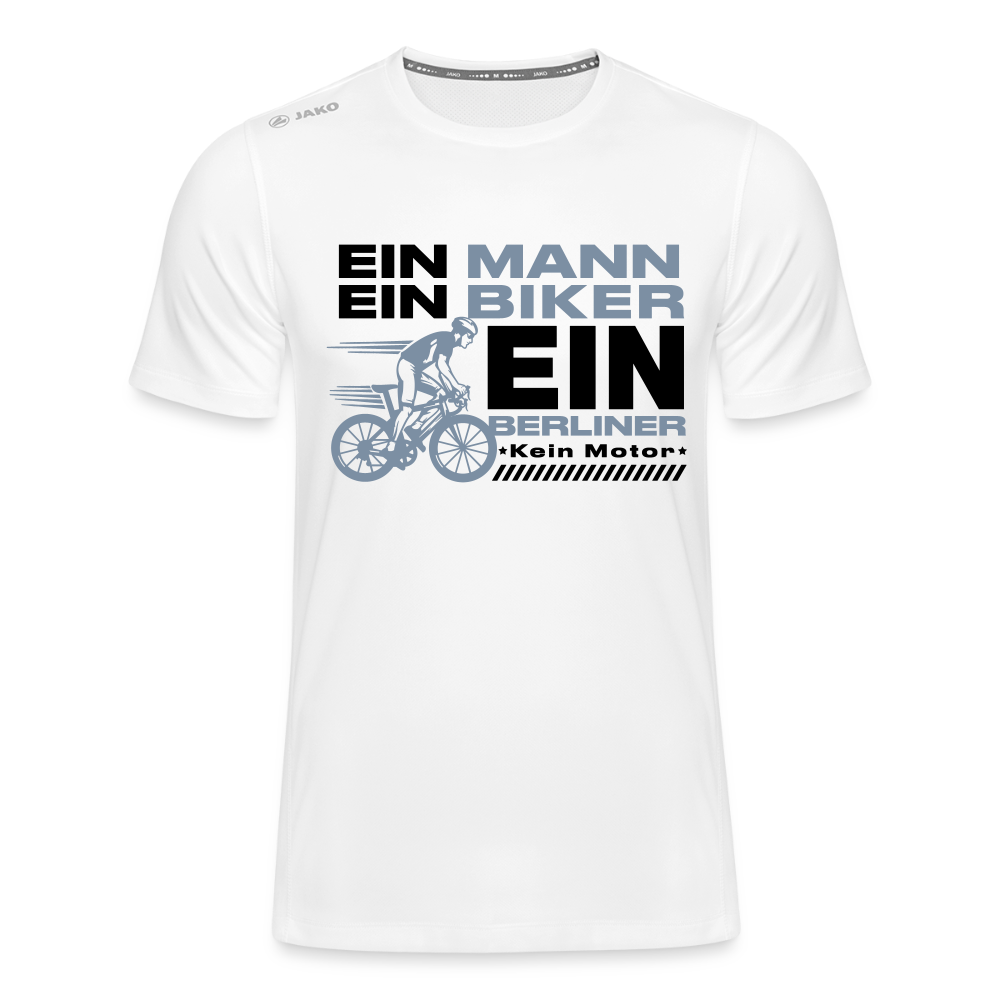 Ein Mann, Ein Biker, Ein Berliner - Männer Sport-Shirt - Weiß