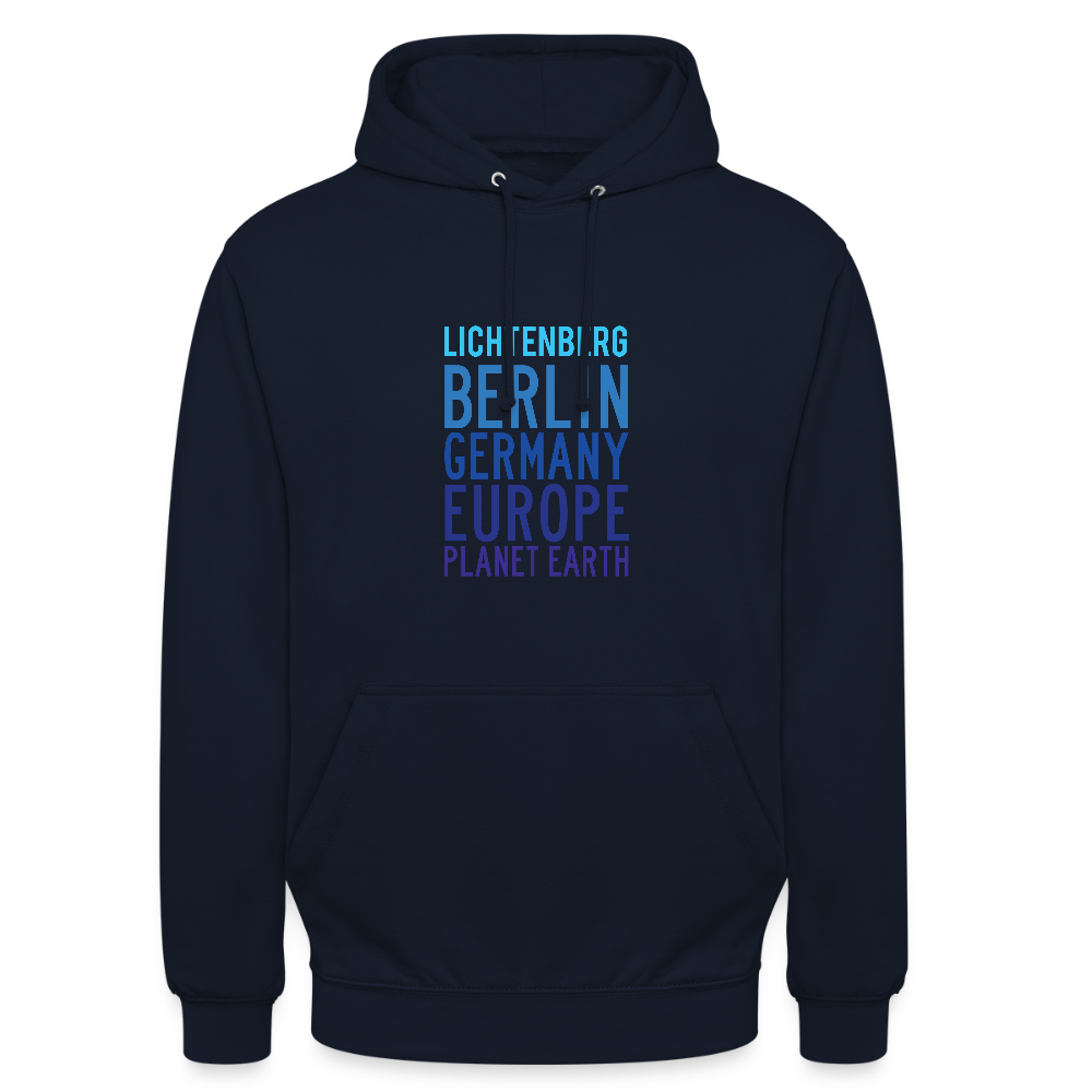 Lichtenberg Planet Earth - Unisex Hoodie - Navy