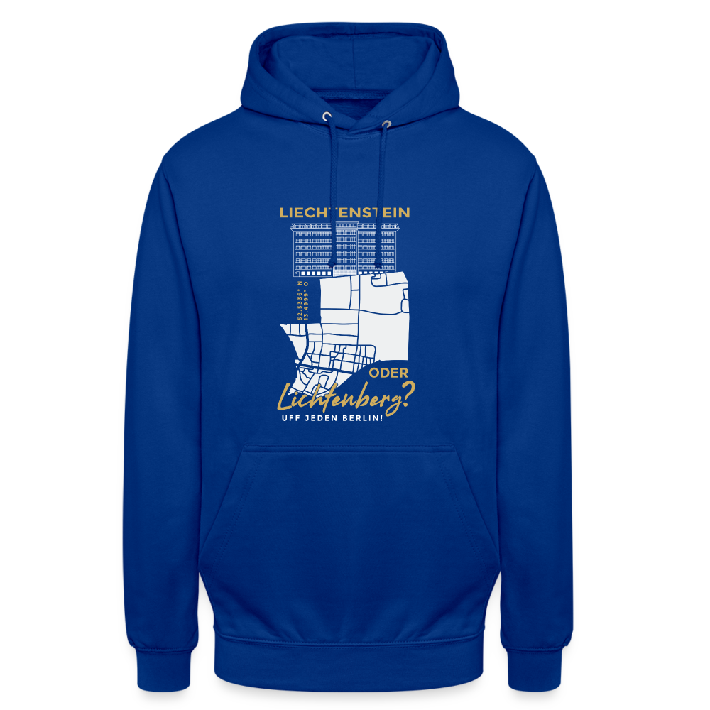Liechtenstein oder Lichtenberg - Unisex Hoodie - Royalblau