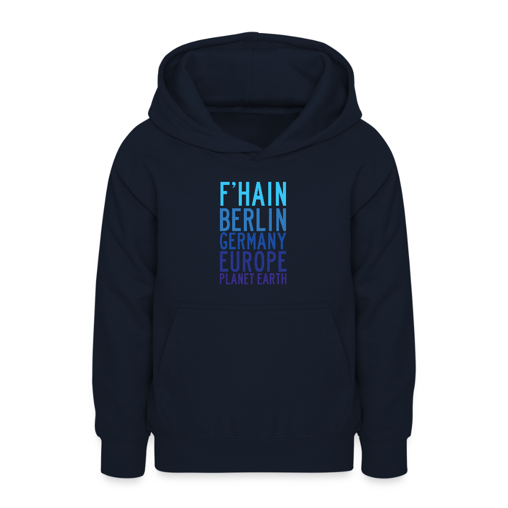F'hain - Planet Earth - Teenager Hoodie - Navy