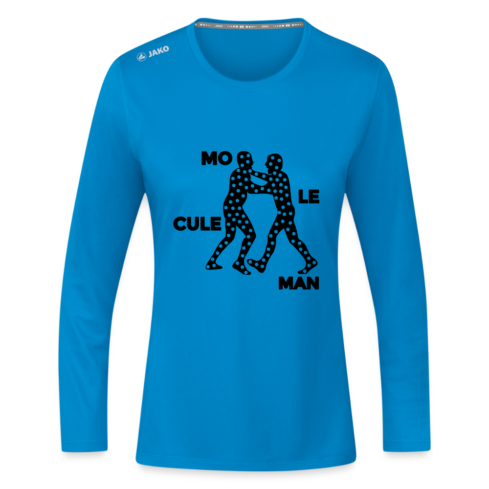 Mo le cule Man - Frauen Sport Langarmshirt - Saphirblau