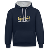 Episch! Von Jeburt an - Kontrast Hoodie - Navy/Grau meliert