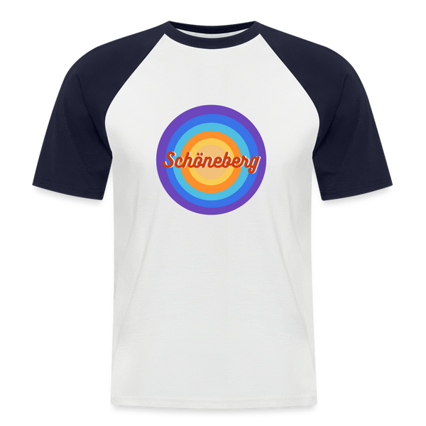 Schöneberg retro - Männer Baseball T-Shirt - Weiß/Navy