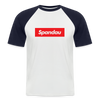 Spandau rot - Männer Baseball T-Shirt - Weiß/Navy