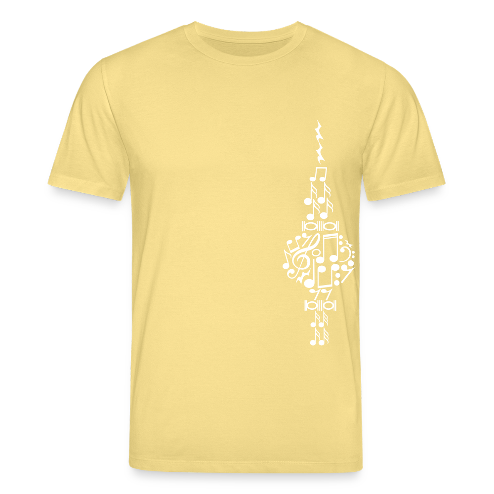 Fernsehturm der Noten - Unisex Bio T-Shirt - Gelb Viva