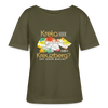 Kreta oder Kreuzberg - Relaxed Rundhals Frauen Bio-T-Shirt - Khaki