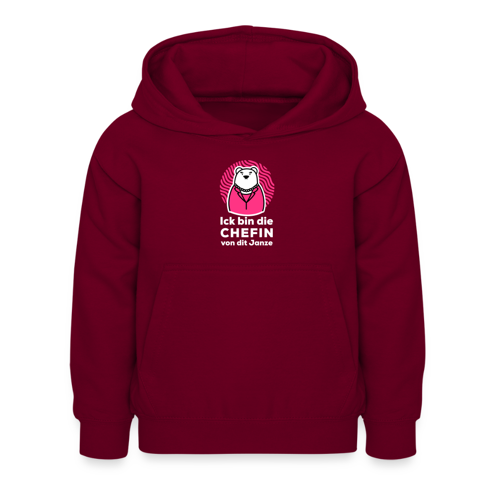 Chefin - Kinder Hoodie - Bordeaux