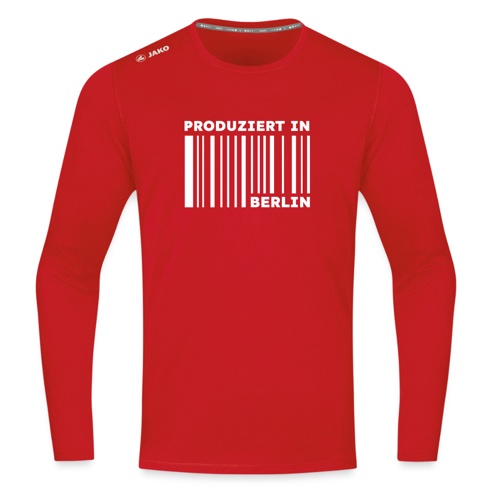 PRODUZIERT IN BERLIN - Männer Sport Langamshirt - Rot