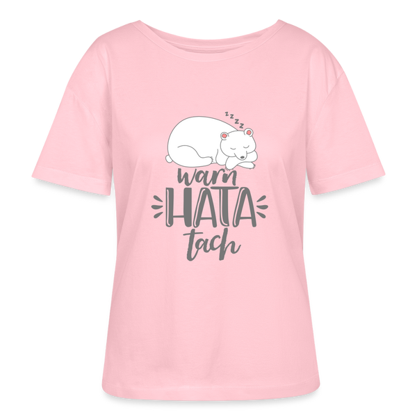 Warn hata Tach - Relaxed Rundhals Frauen Bio-T-Shirt - Hellrosa