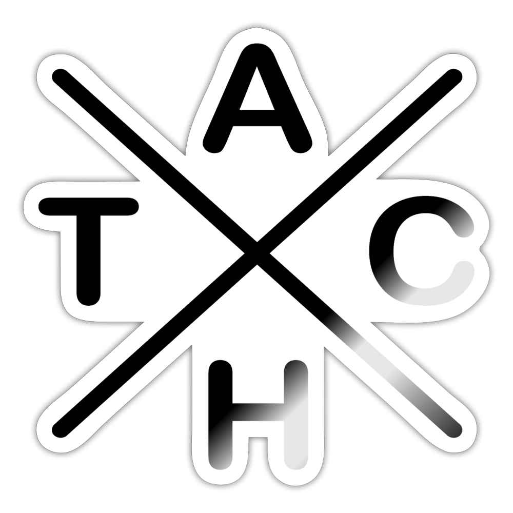 Tach X - Aufkleber - Weiß glänzend