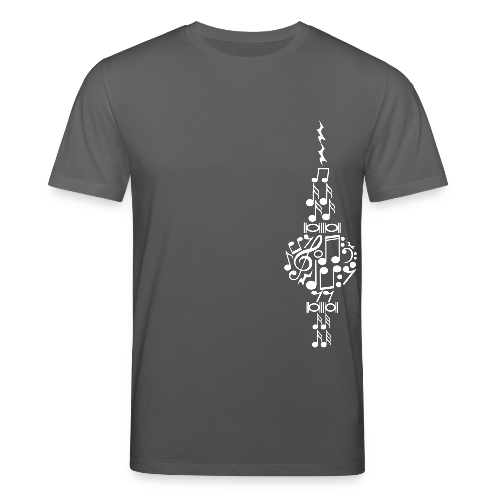 Fernsehturm der Noten - Unisex Bio T-Shirt - Anthrazit