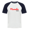 Marzahn Berlin - Männer Baseball T-Shirt - Weiß/Navy