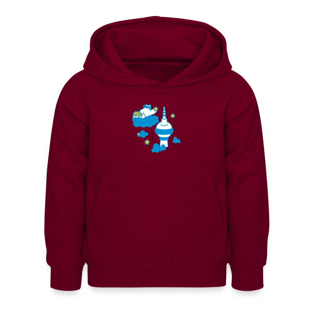 Berliner Bär bei Nacht - Kinder Hoodie - Bordeaux