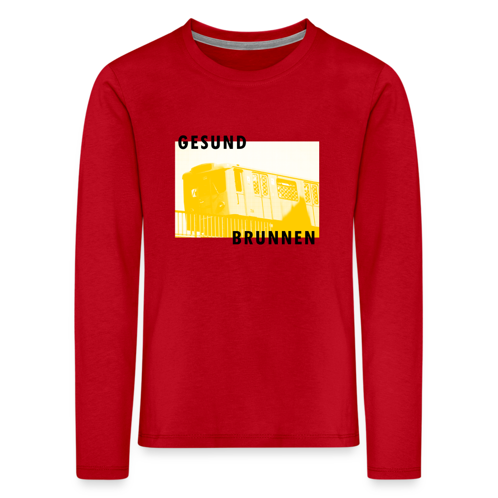 Gesundbrunnen Metro - Kinder Langarmshirt - Rot