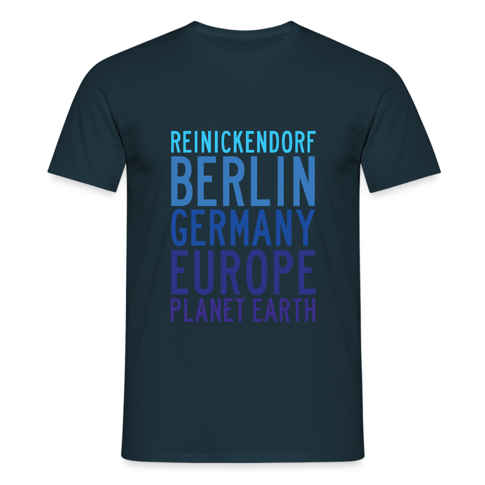Reinickendorf Planet Earth - Männer Premium T-Shirt - Navy
