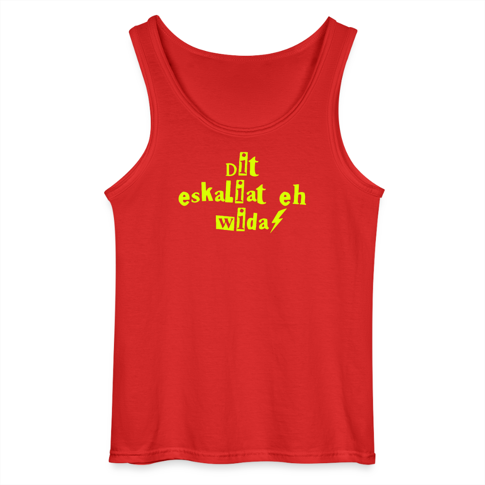 Dit eskaliat eh wilda  - Männer Tank Top - Rot
