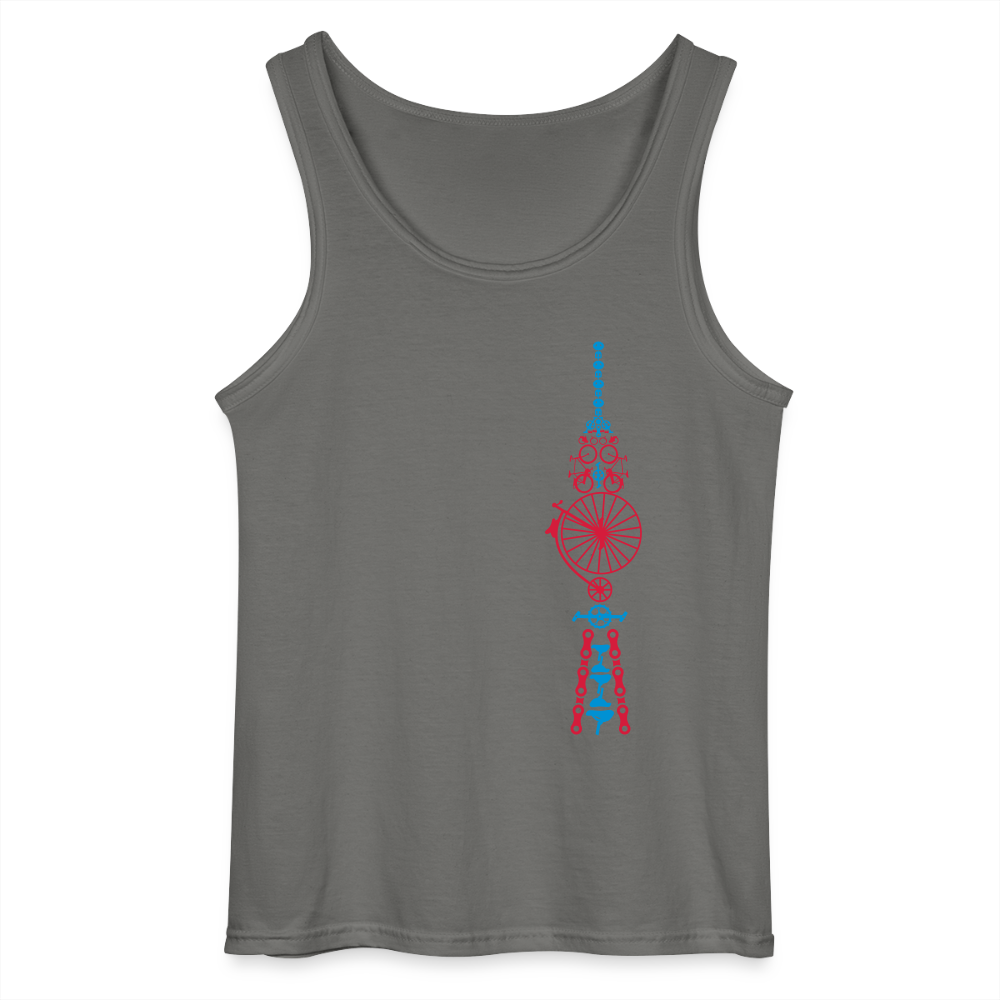Fernsehturm der Fahrräder - Männer Tank Top - Anthrazit