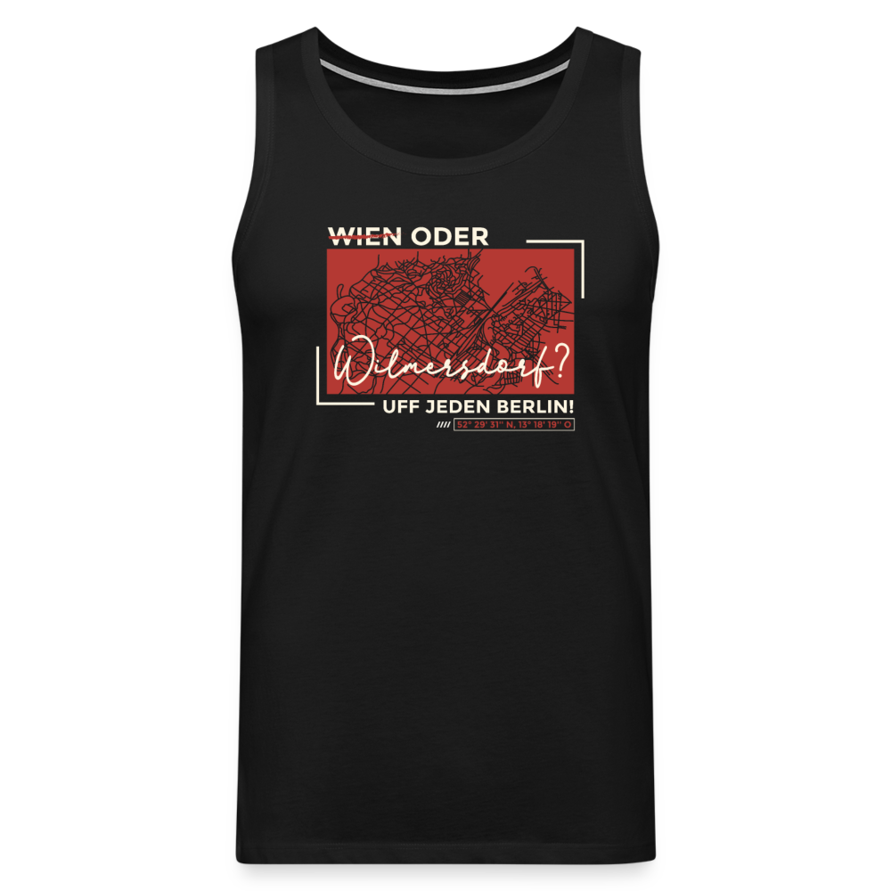 Wien Oder Wilmersdorf Uff Jeden Berlin - Männer Premium Tank Top - Schwarz