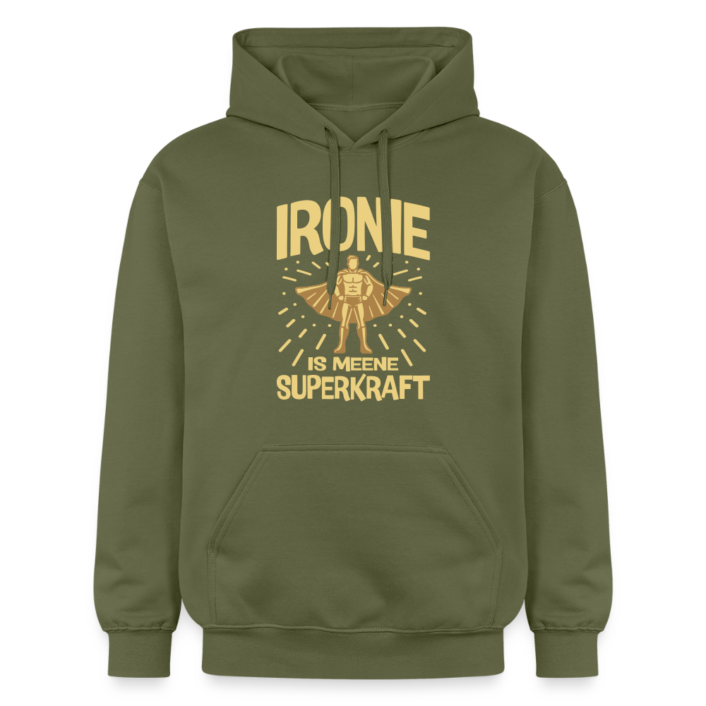 Ironie is meene Superkraft! - Hoodie - Militärgrün