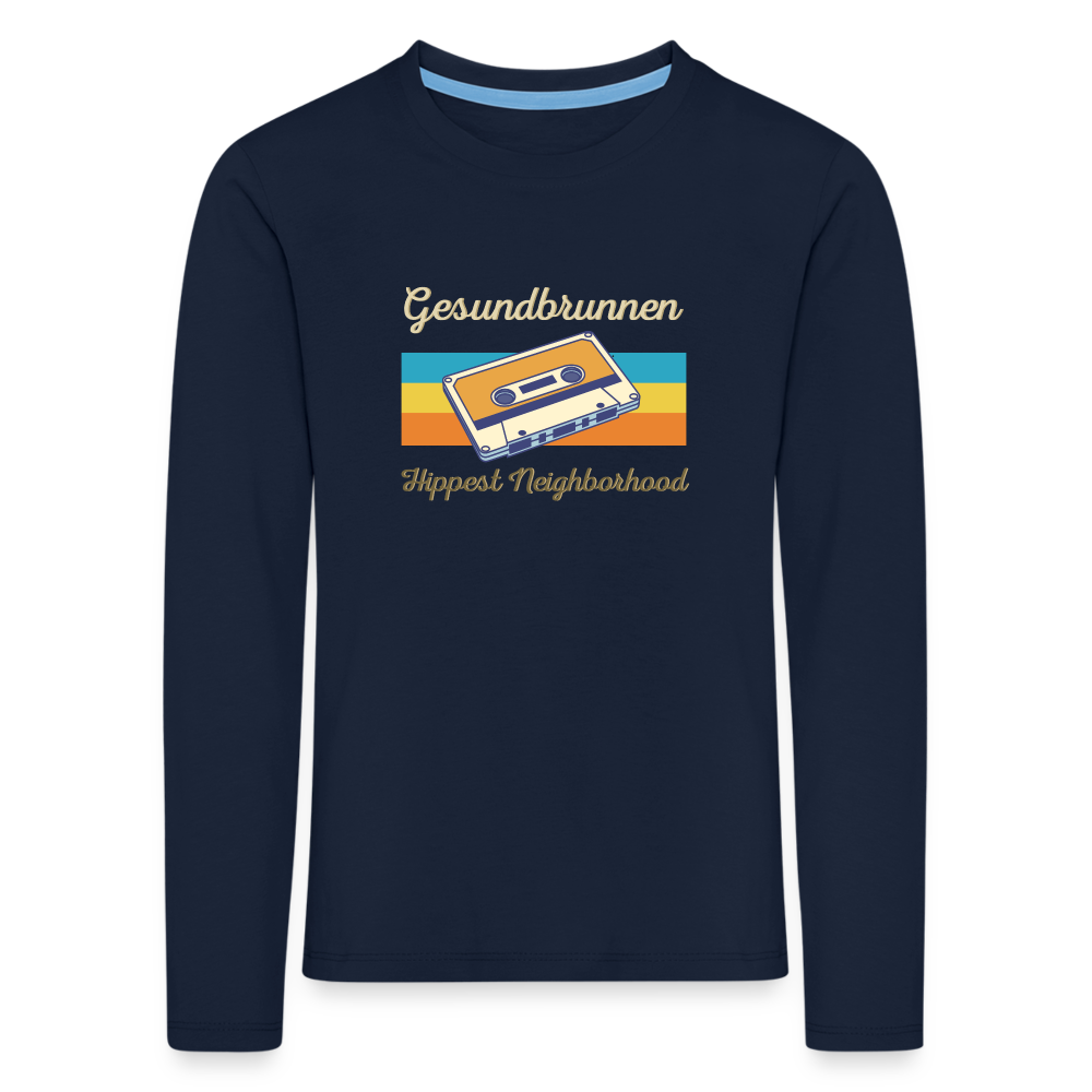 Gesundbrunnen Hippest Neighborhood - Kinder Langarmshirt - Navy