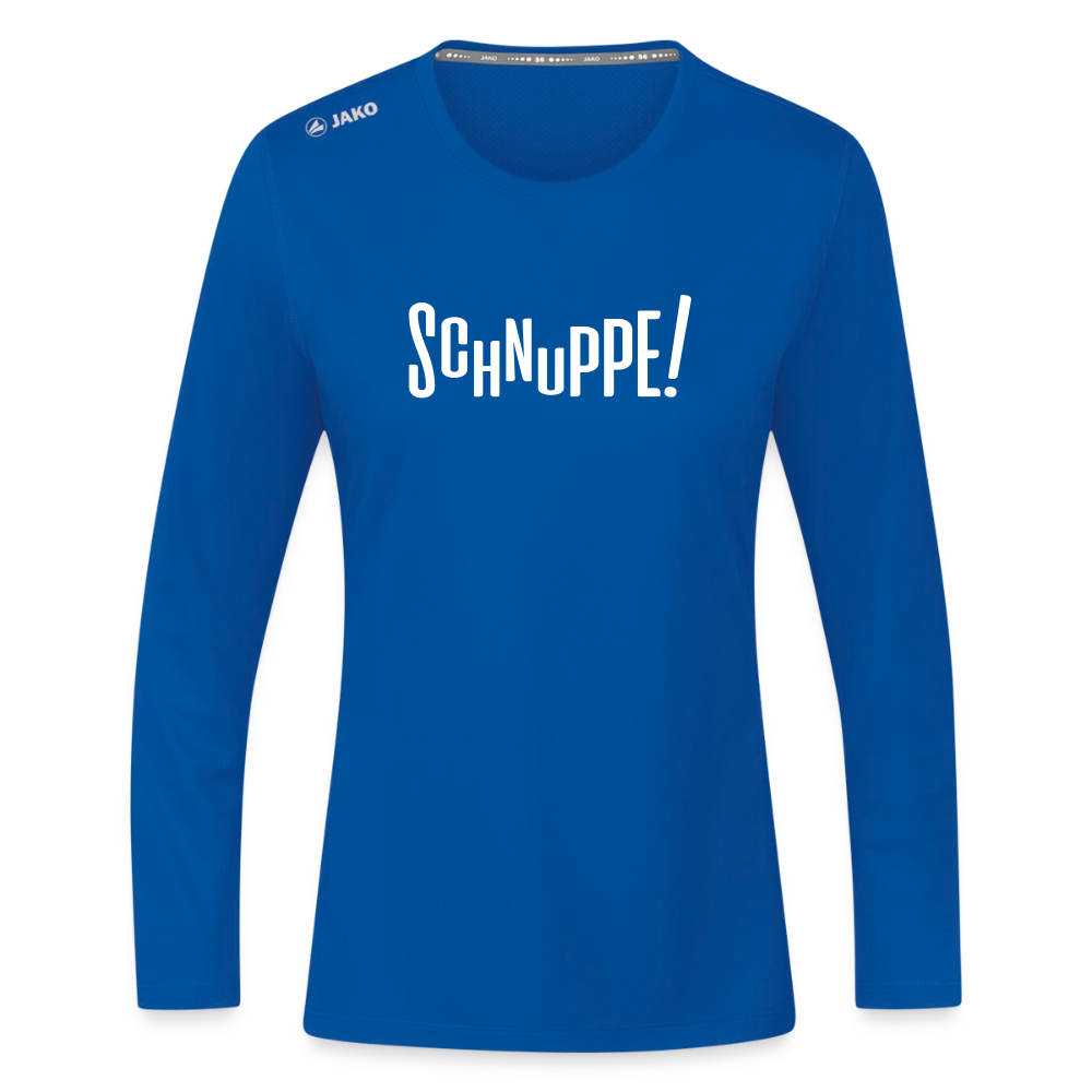 Schnuppe! - Frauen Sport Langarmshirt - Royalblau