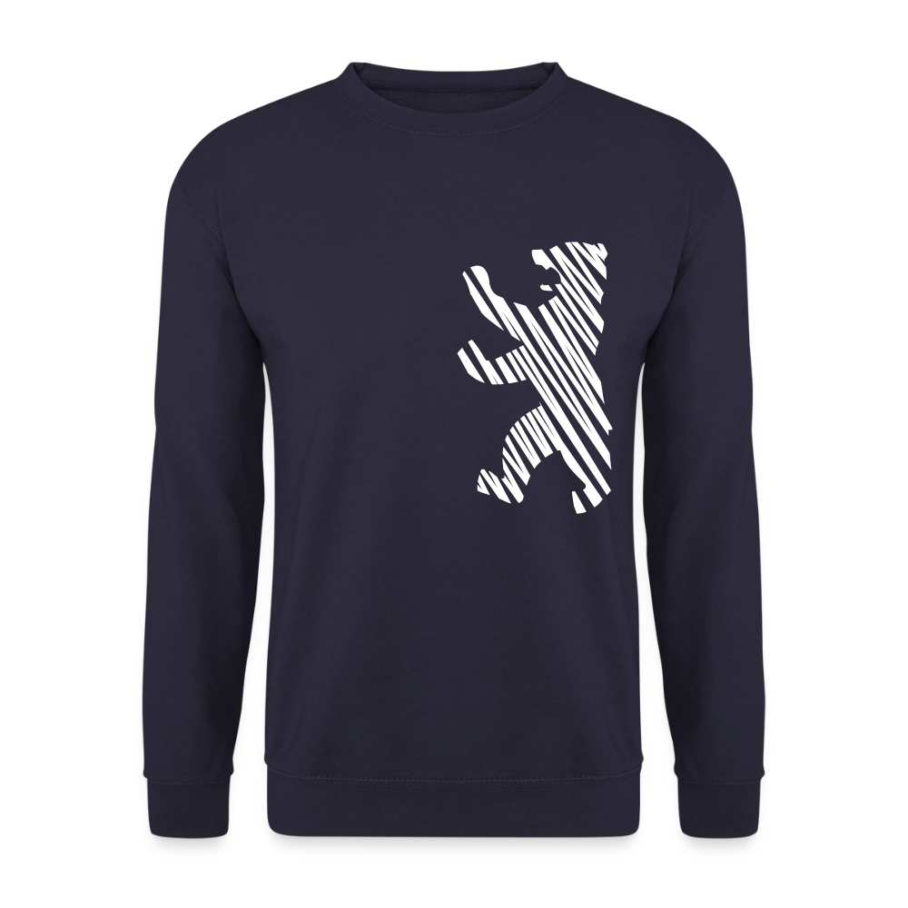 Berliner Bär im Netz - weiß - Unisex Pullover - Navy