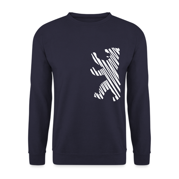 Berliner Bär im Netz - weiß - Unisex Pullover - Navy