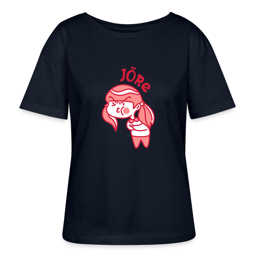 Jöre - Relaxed Rundhals Frauen Bio-T-Shirt - Navy