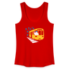 Bär in U-Bahn Kommt - Frauen Bio Tank Top - Rot