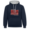 Wien Oder Wilmersdorf Uff Jeden Berlin - Kontrast Hoodie - Navy/Grau meliert