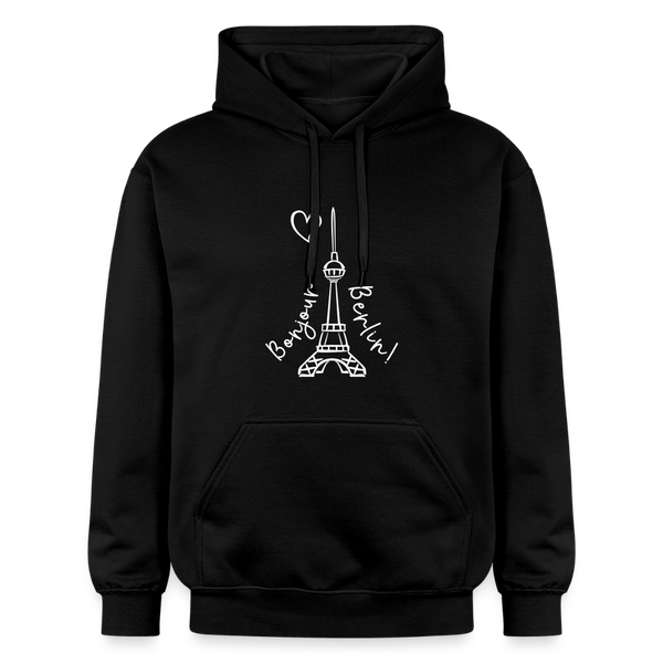 Eiffelturm in Berlin Bonjour - Hoodie - Schwarz