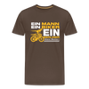 Ein Mann, Ein Biker, Ein Berliner - Männer Premium T-Shirt - Edelbraun