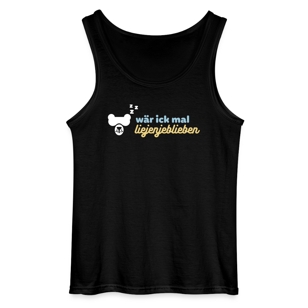 wär ick mal liejenjeblieben - Männer Tank Top - Schwarz