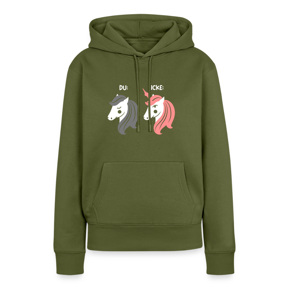 Berliner Einhorn - Frauen Premium Hoodie - Khaki