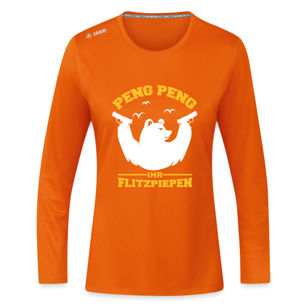 Peng Peng - Frauen Sport Langarmshirt - Neonorange