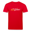 Leben, keen Biergarten! - Unisex Bio T-Shirt - Rot