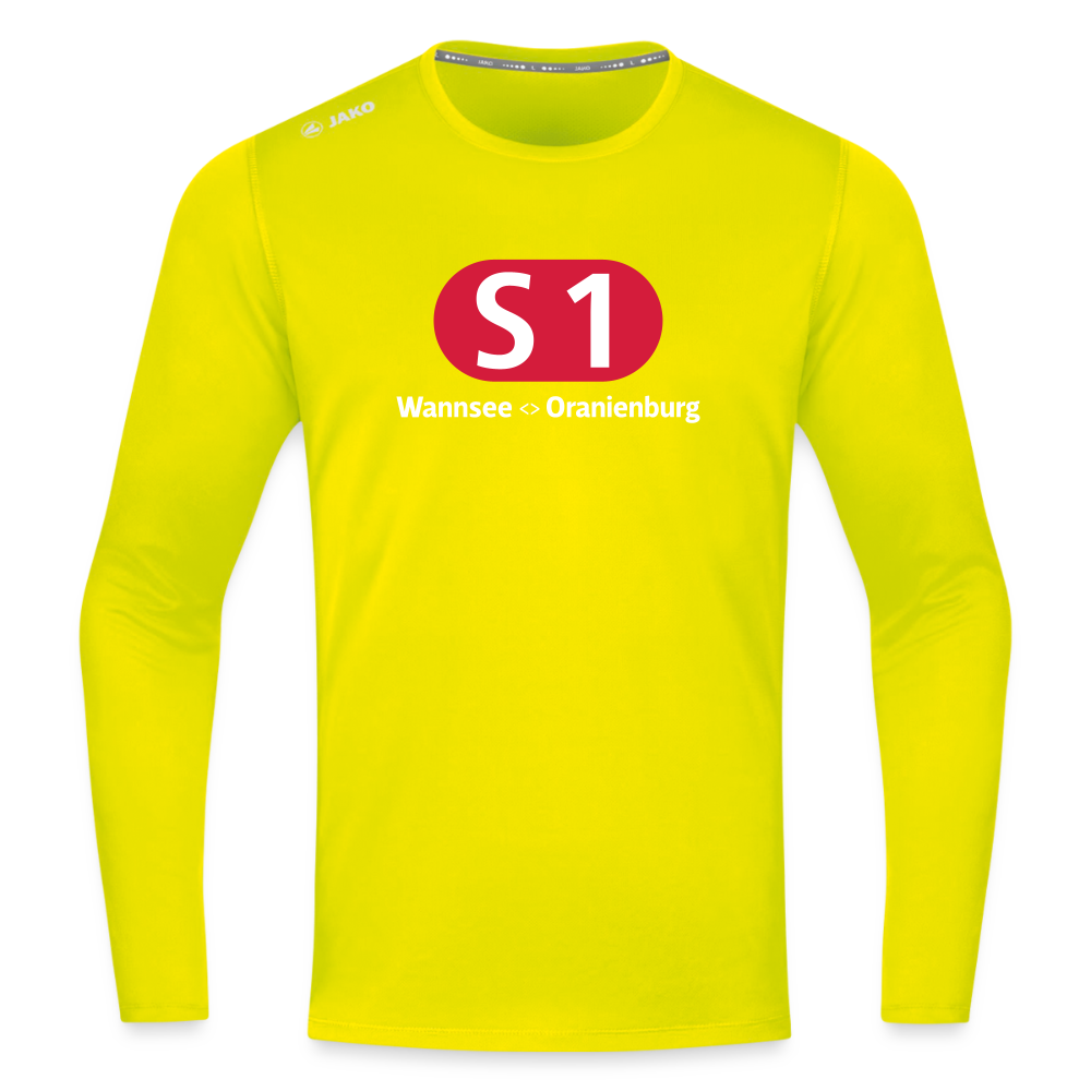 S1 - Männer Sport Langamshirt - Neongelb