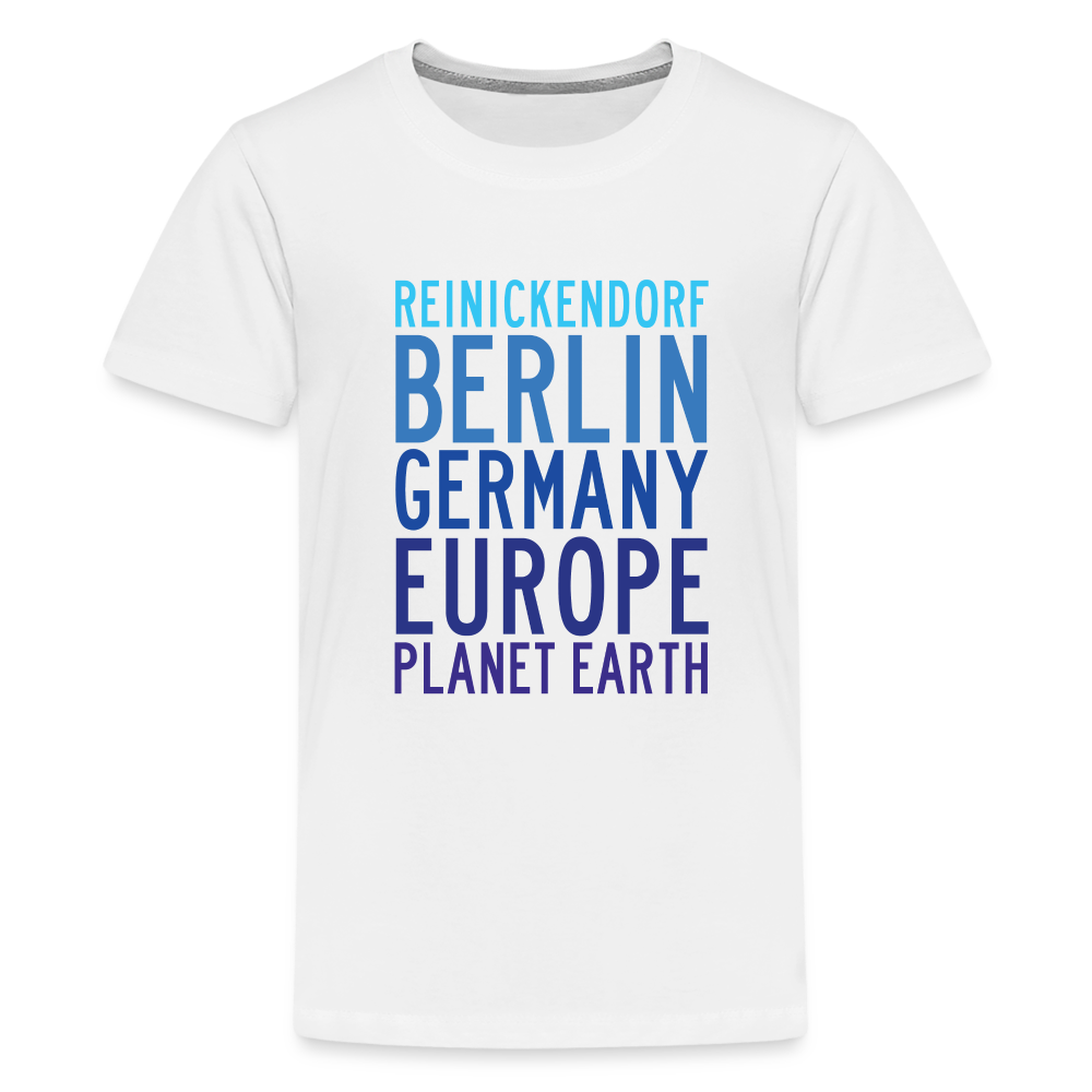 Reinickendorf Planet Earth - Teenager Premium T-Shirt - Weiß