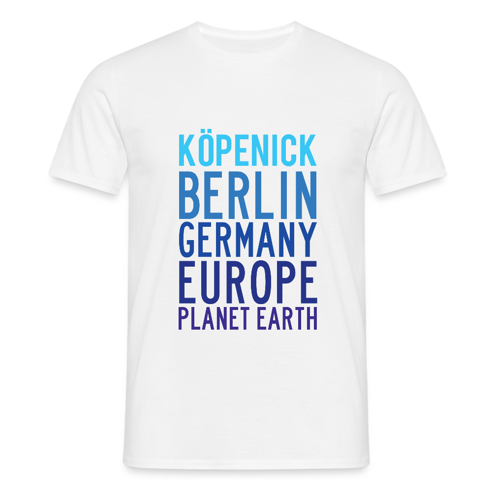 Köpenick Planet Earth - Männer Premium T-Shirt - Weiß