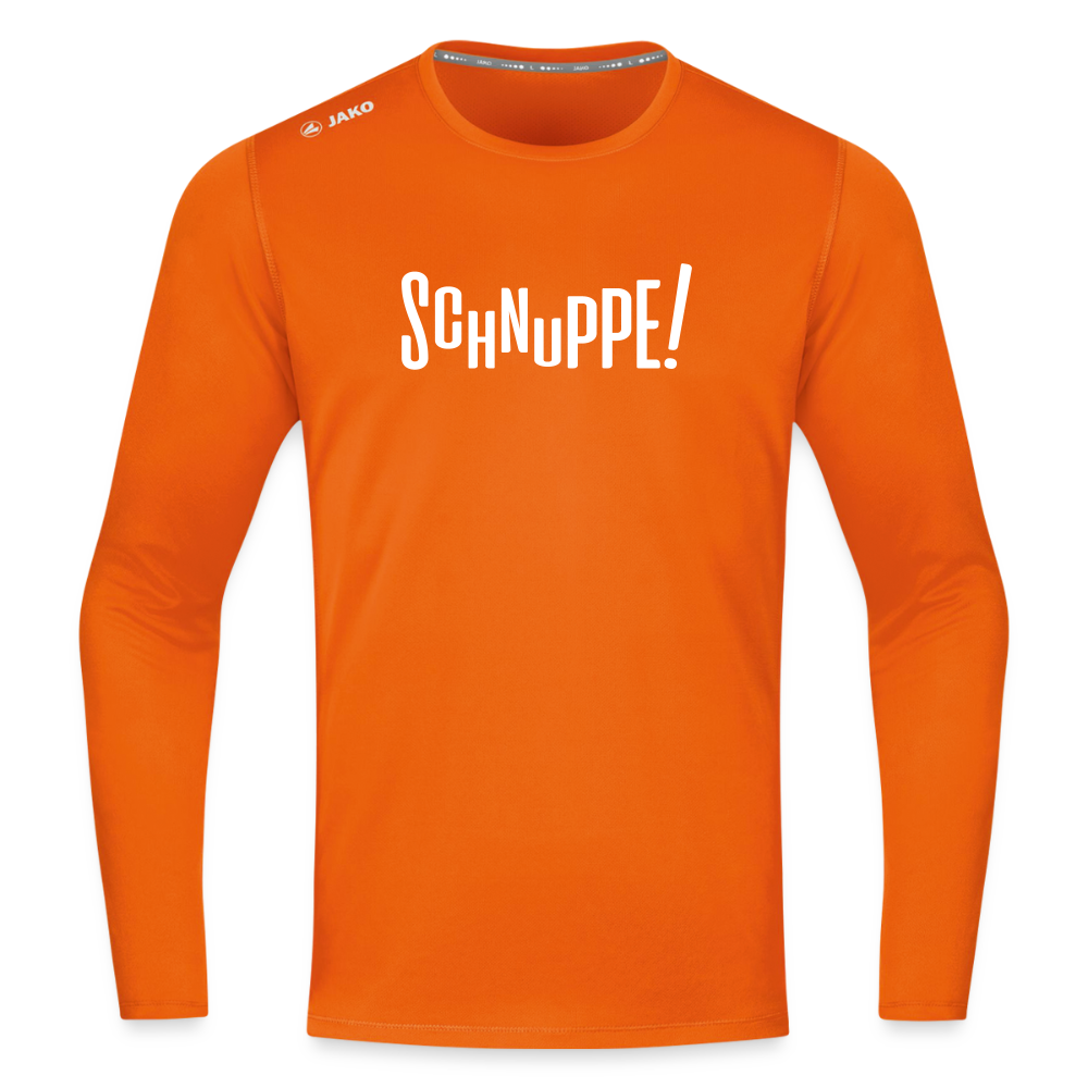 Schnuppe! - Männer Sport Langamshirt - Neonorange