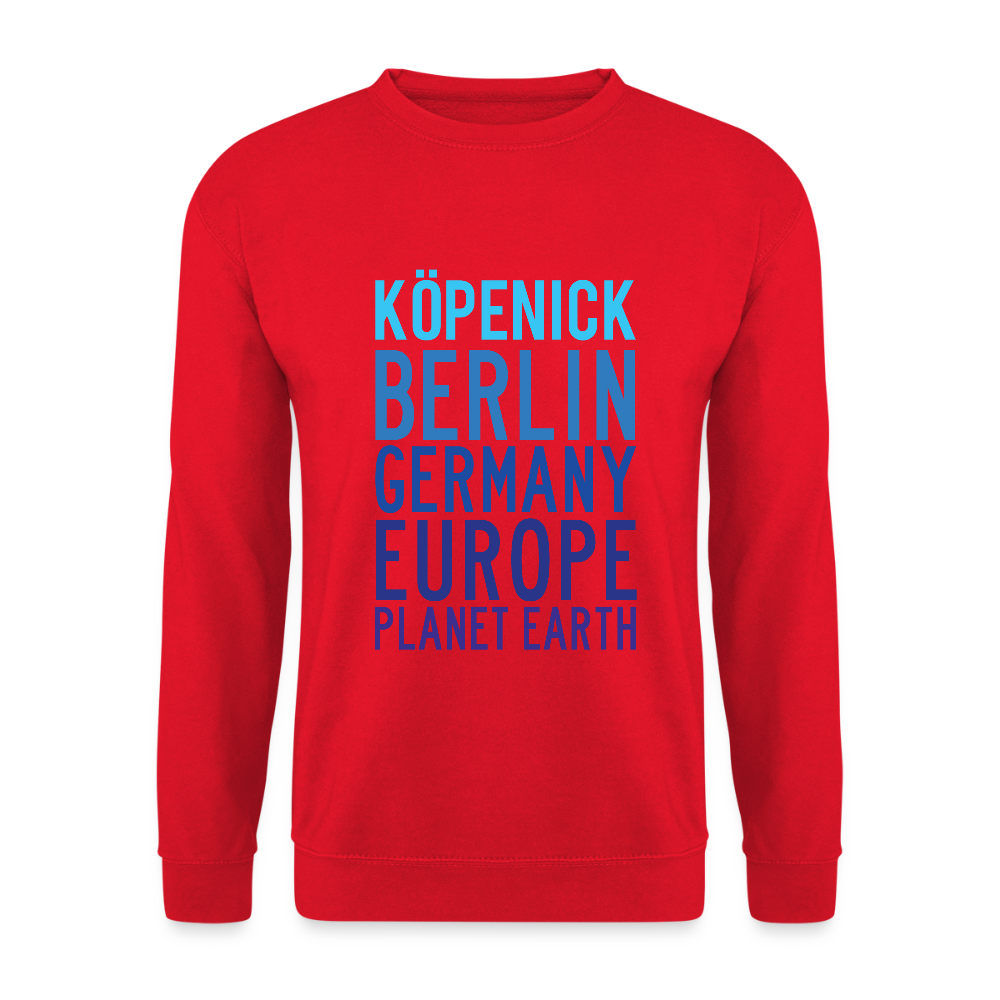 Köpenick Planet Earth - Unisex Pullover - Rot
