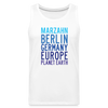 Marzahn Planet Earth - Männer Premium Tank Top - Weiß