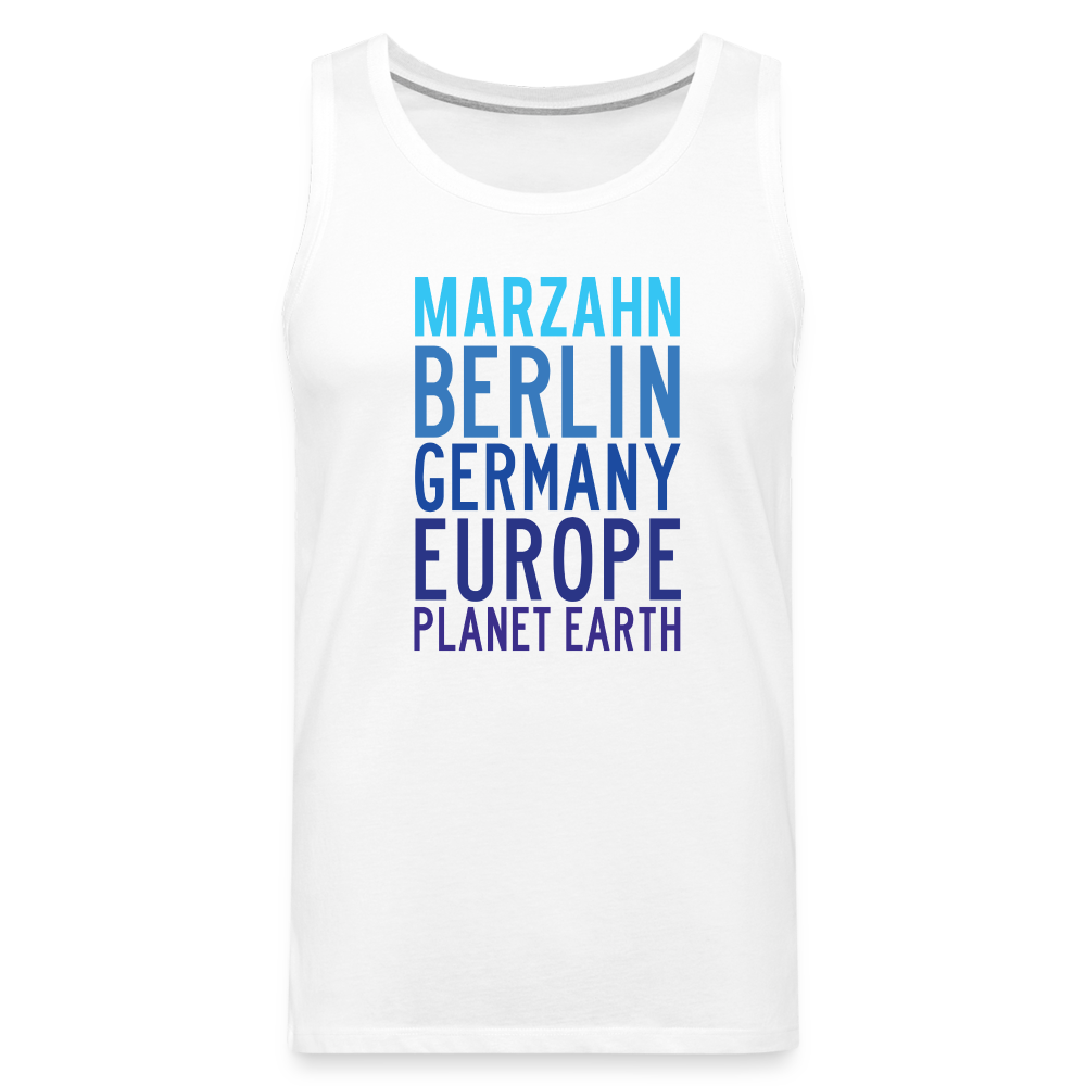 Marzahn Planet Earth - Männer Premium Tank Top - Weiß