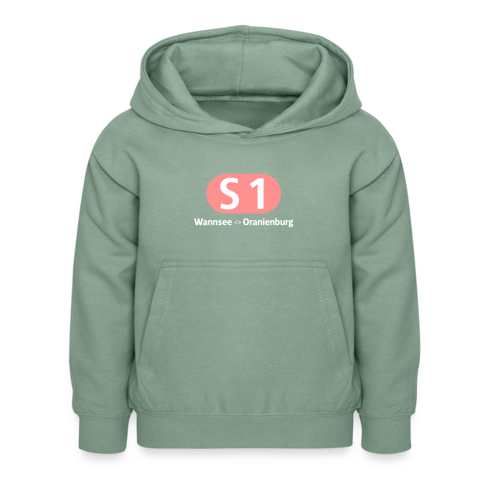 S1 - Kinder Premium Hoodie - Graugrün