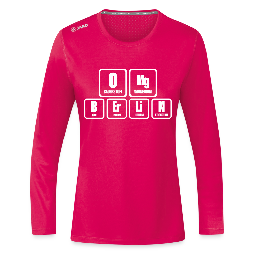OMG Berlin - Frauen Sport Langarmshirt - dunkles Pink