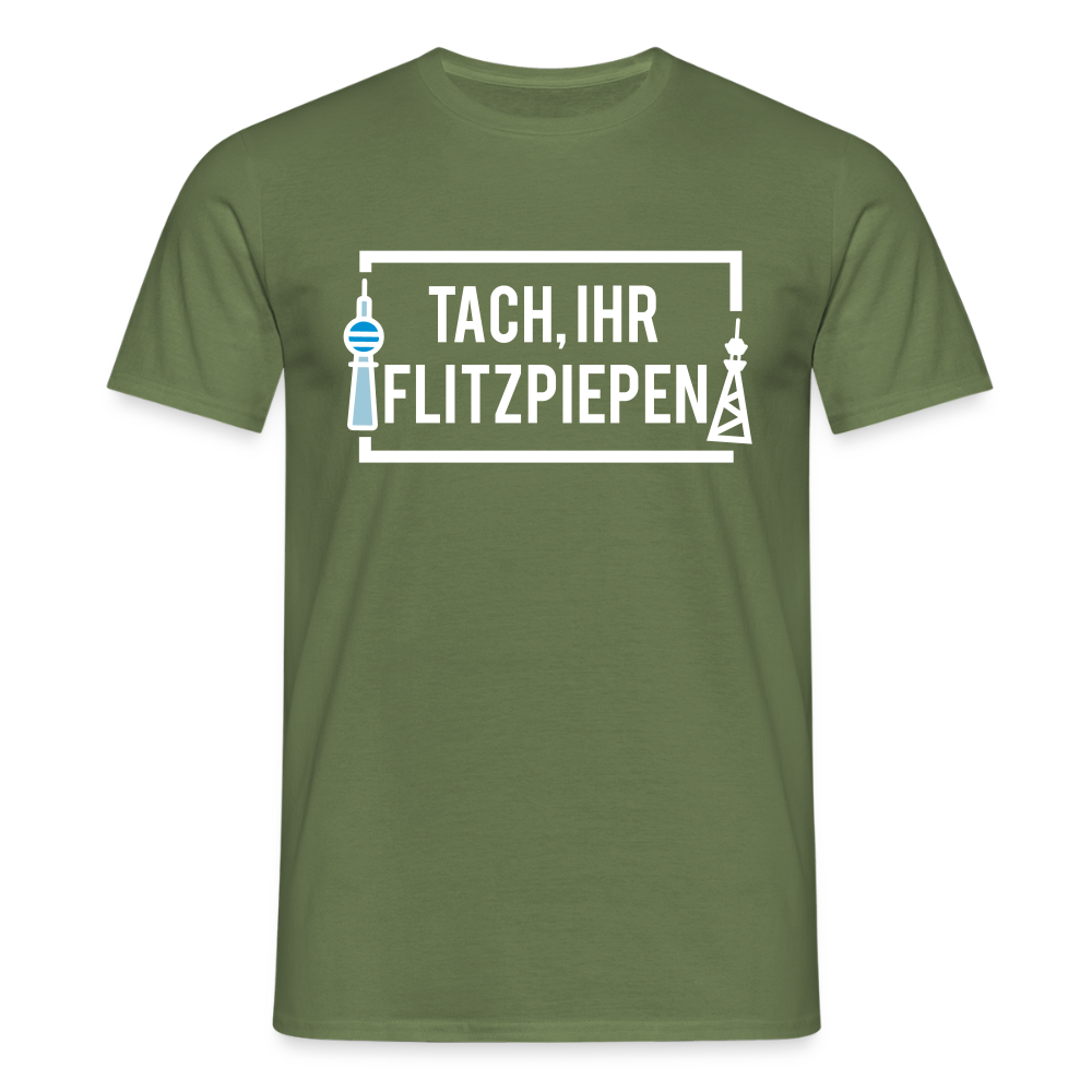 Tach ihr Flitzpiepen - Männer Premium T-Shirt - Militärgrün