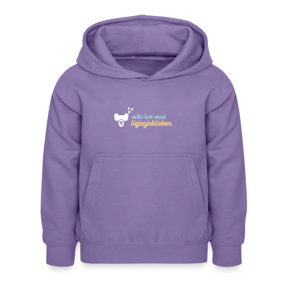 wär ick mal liejenjeblieben - Kinder Hoodie - Lavendel