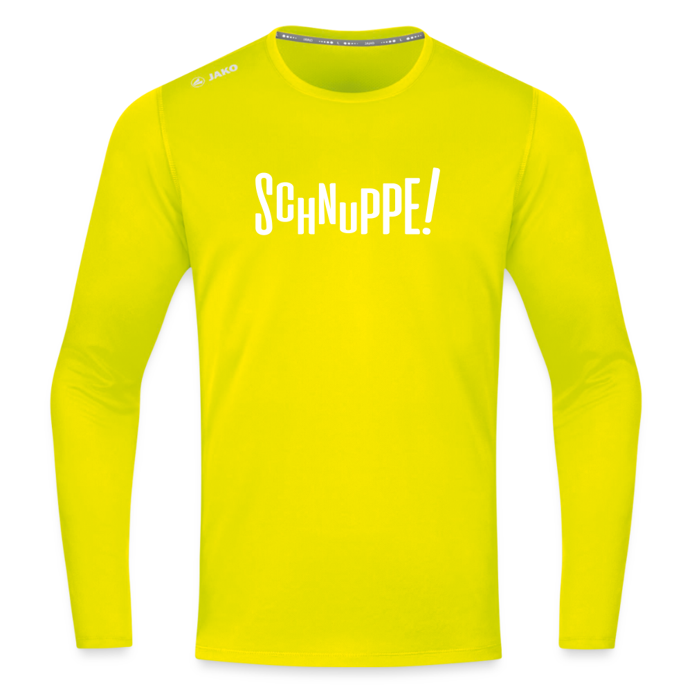 Schnuppe! - Männer Sport Langamshirt - Neongelb
