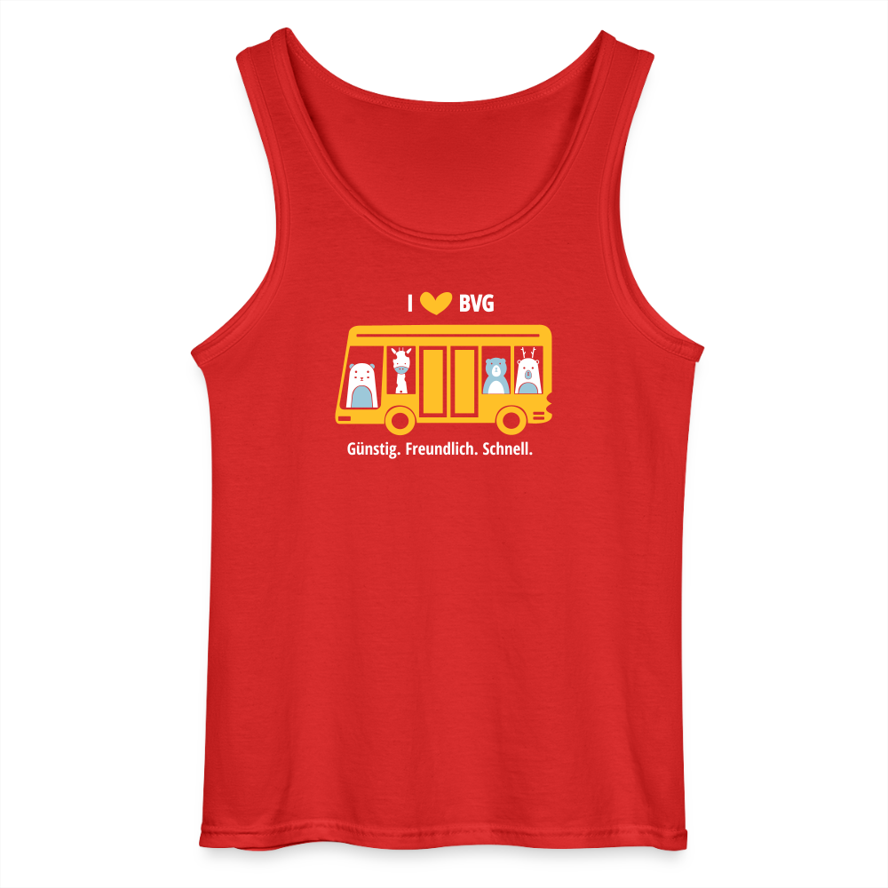 I love BVG - Männer Tank Top - Rot